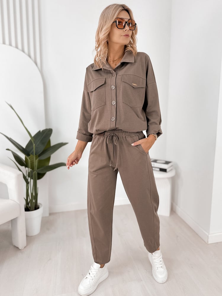 BLUZA LAROCE CIEMNOBEŻOWA