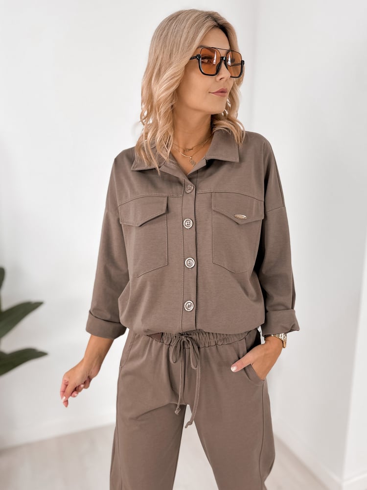 BLUZA LAROCE CIEMNOBEŻOWA