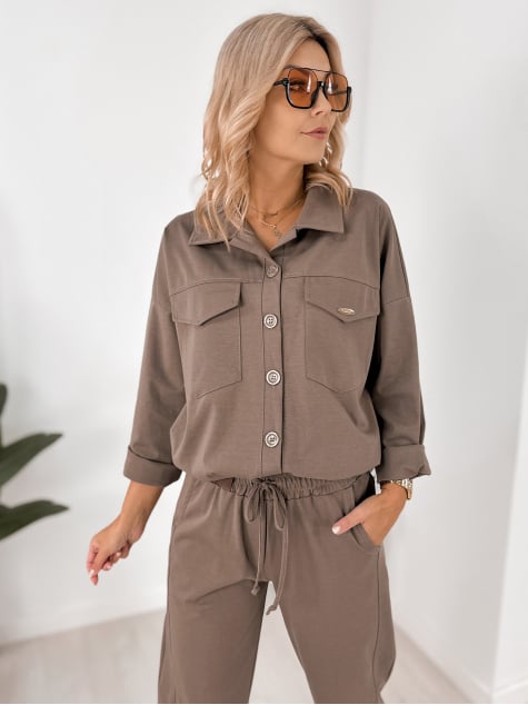BLUZA LAROCE CIEMNOBEŻOWA
