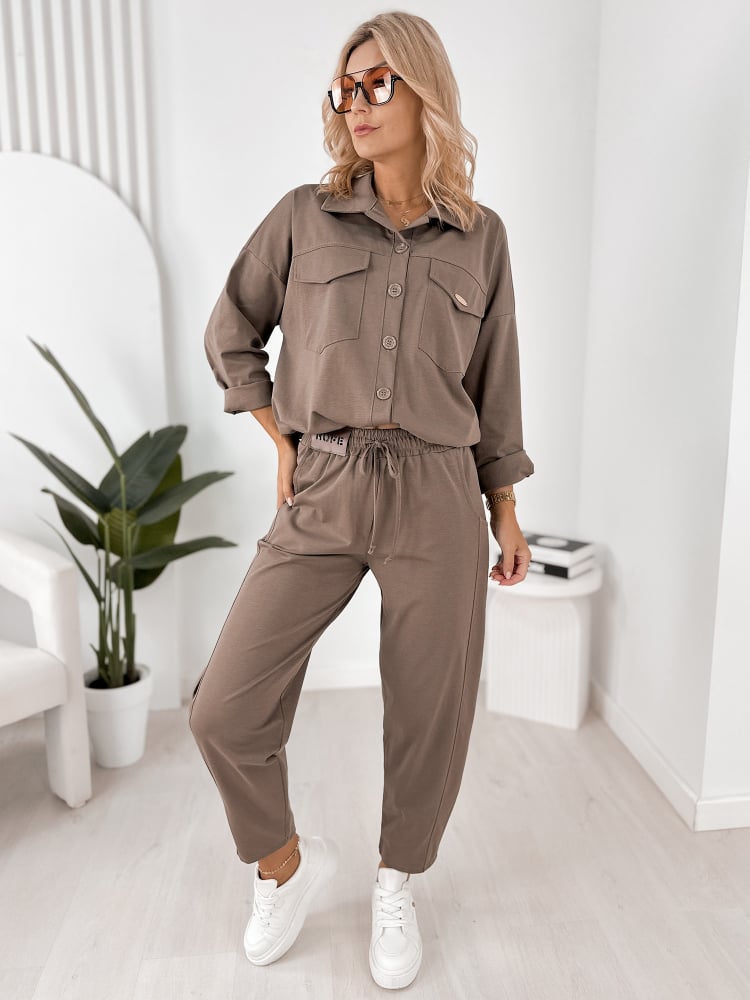 BLUZA LAROCE CIEMNOBEŻOWA