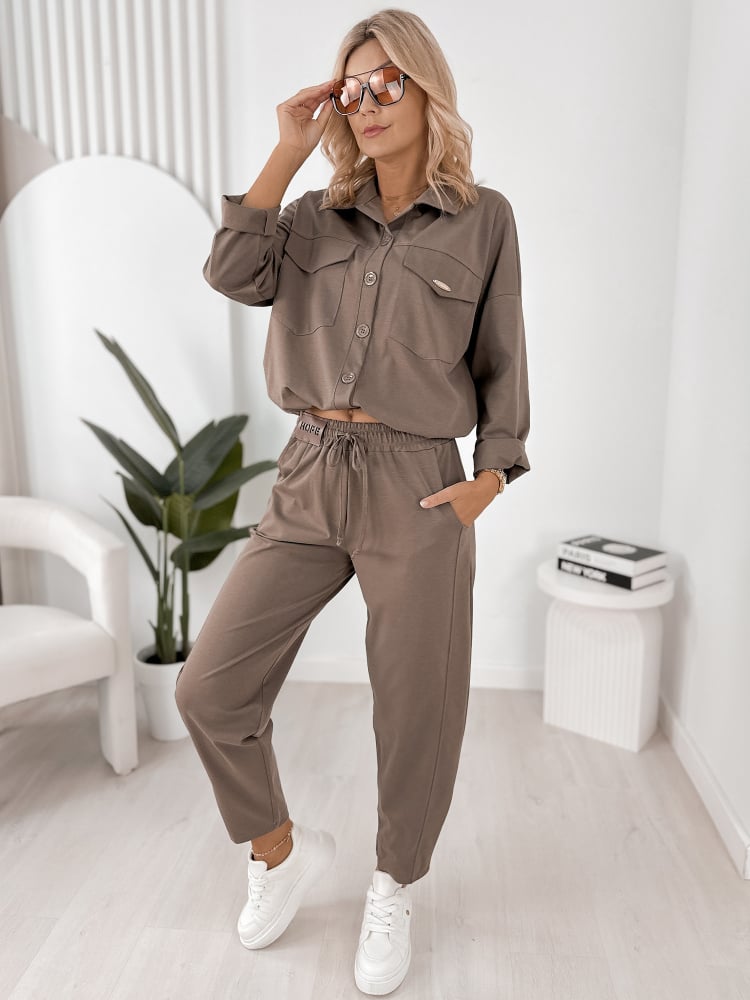 SPODNIE LAROCE CIEMNOBEŻOWE