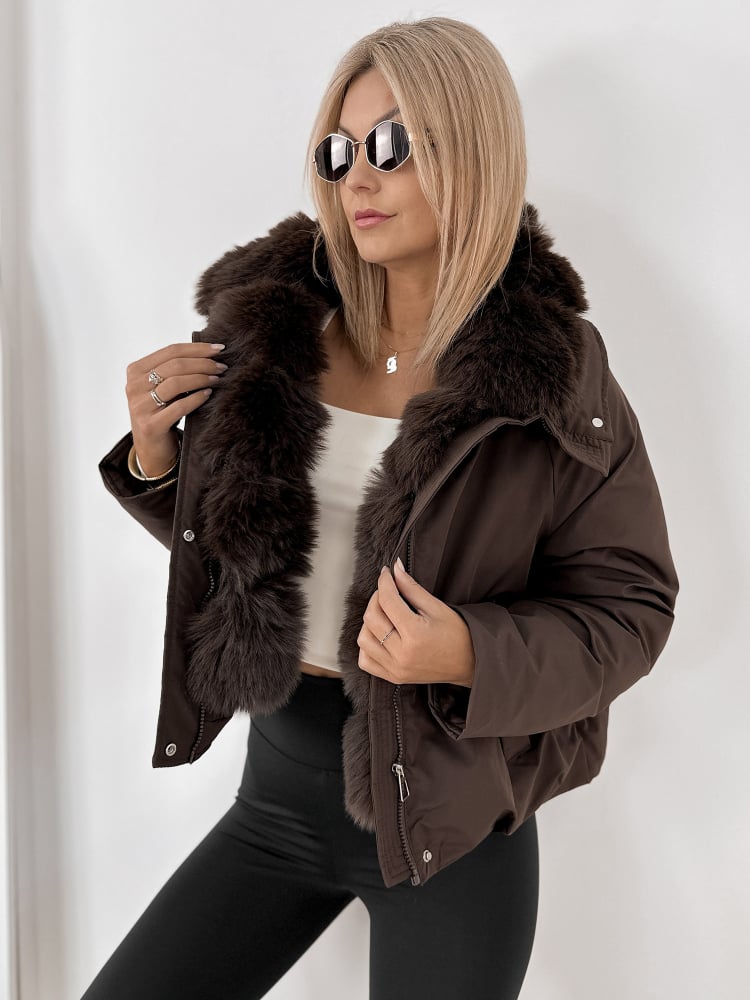 KURTKA DAVIA BRĄZOWA