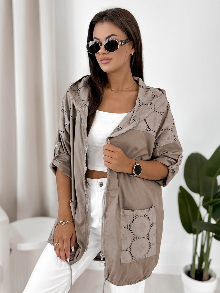BLUZA JEMILA CIEMNOBEŻOWA
