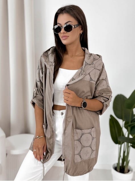 BLUZA JEMILA CIEMNOBEŻOWA