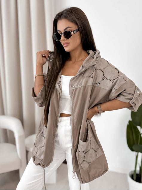 BLUZA JEMILA CIEMNOBEŻOWA