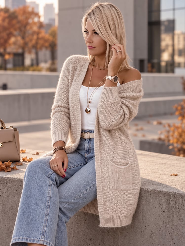 KARDIGAN COZY BEŻOWY