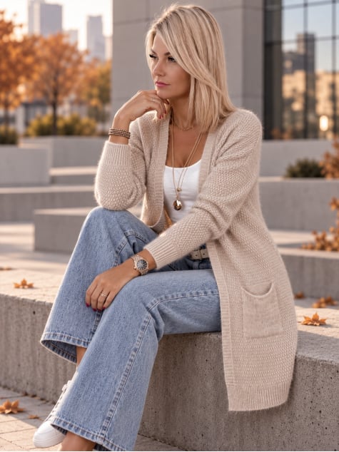 KARDIGAN COZY BEŻOWY
