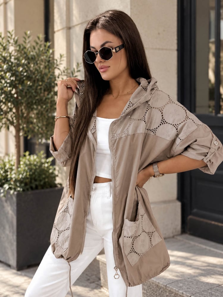 BLUZA JEMILA CIEMNOBEŻOWA