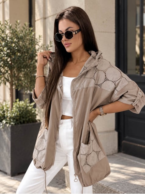 BLUZA JEMILA CIEMNOBEŻOWA