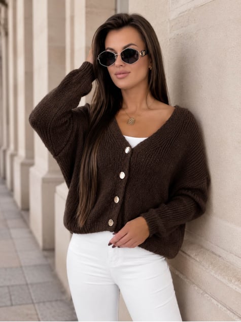 SWETER COSTANZA CZEKOLADOWY