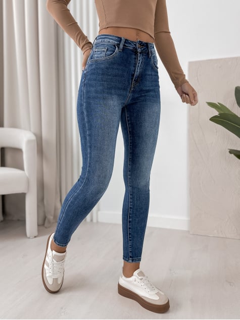 SPODNIE ROKE JEANSOWE
