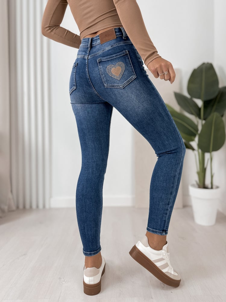 SPODNIE ROKE JEANSOWE