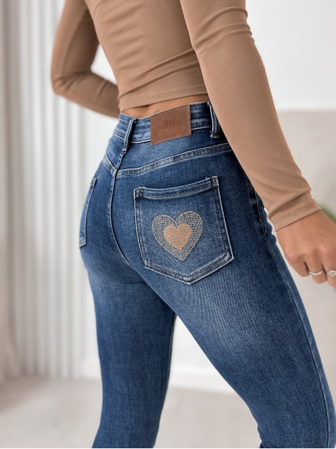 SPODNIE ROKE JEANSOWE