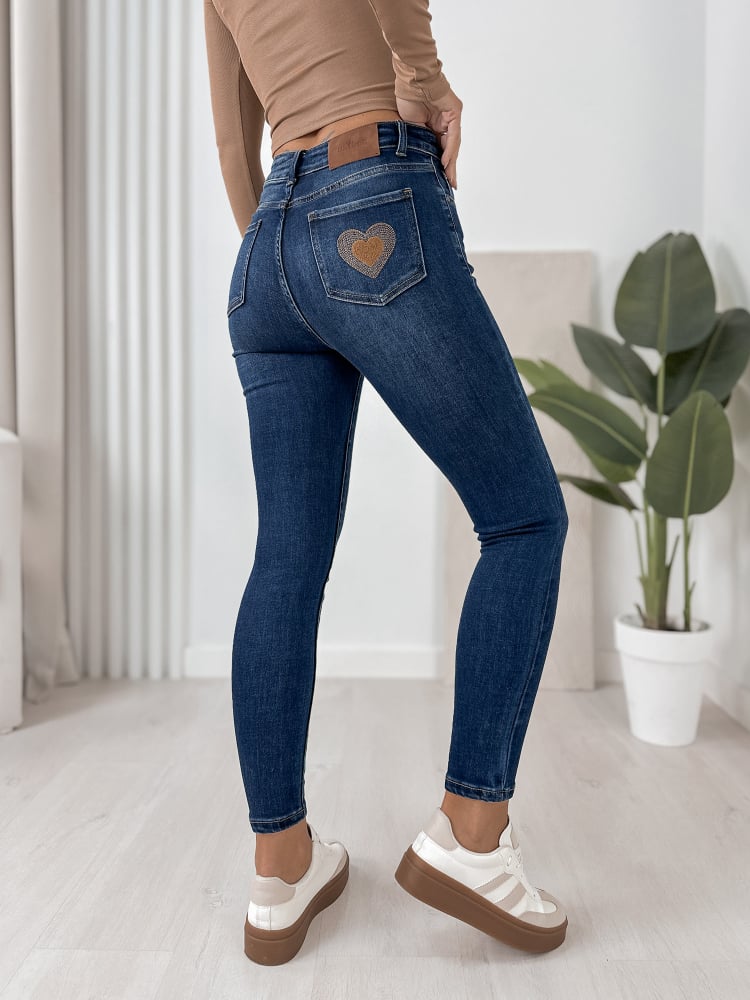 SPODNIE ROKE CIEMNOJEANSOWE