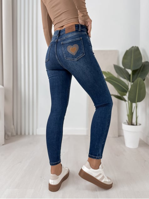 SPODNIE ROKE CIEMNOJEANSOWE