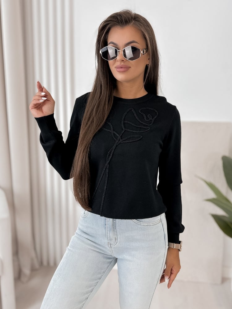 SWETER BRAVOS CZARNY