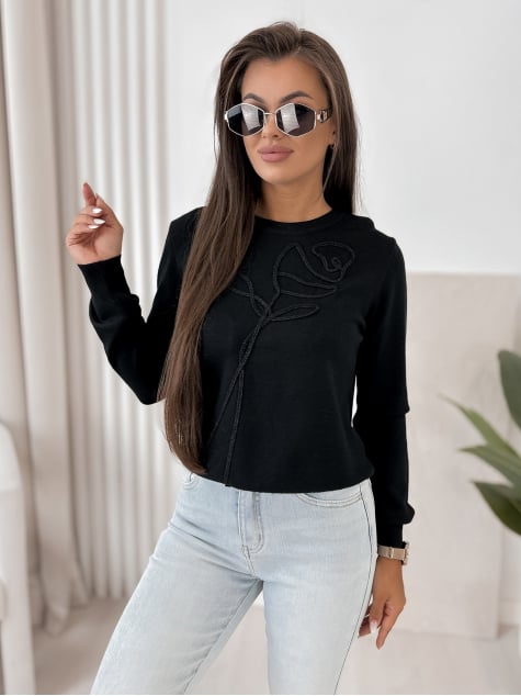 SWETER BRAVOS CZARNY