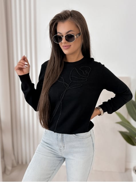 SWETER BRAVOS CZARNY
