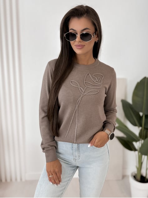 SWETER BRAVOS BRĄZOWY