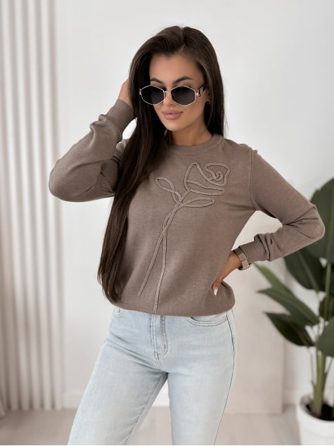 SWETER BRAVOS BRĄZOWY