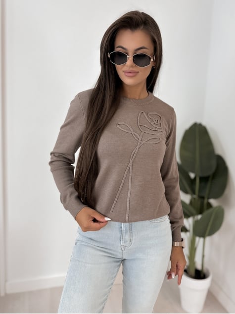 SWETER BRAVOS BRĄZOWY