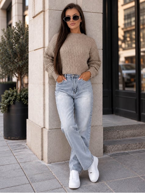 SWETER LIATHE CIEMNOBEŻOWY