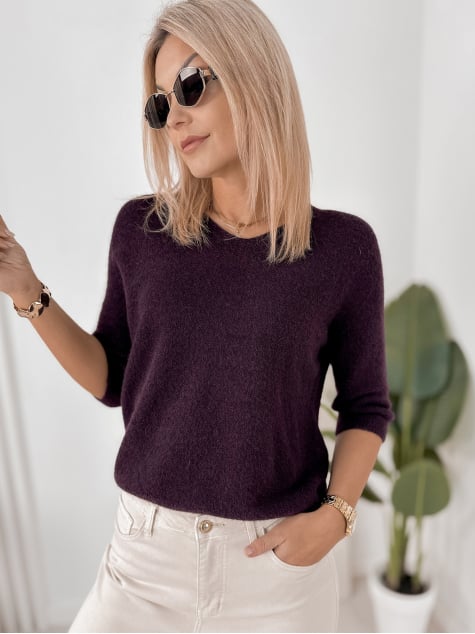 SWETER VERONA CIEMNOFIOLETOWY