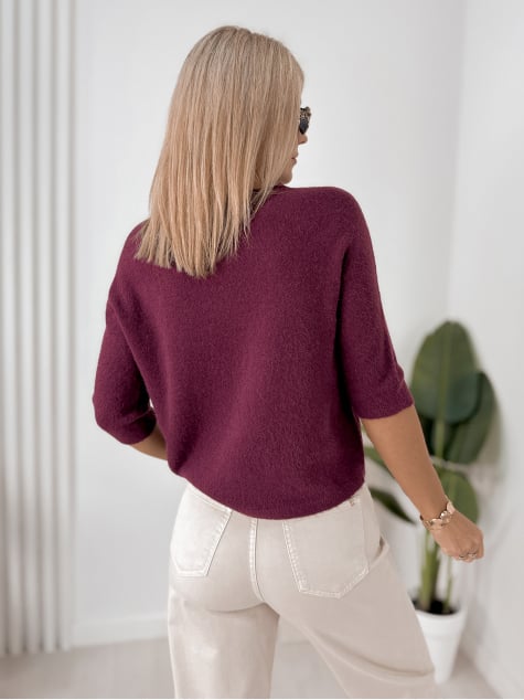 SWETER VERONA ŚLIWKOWY
