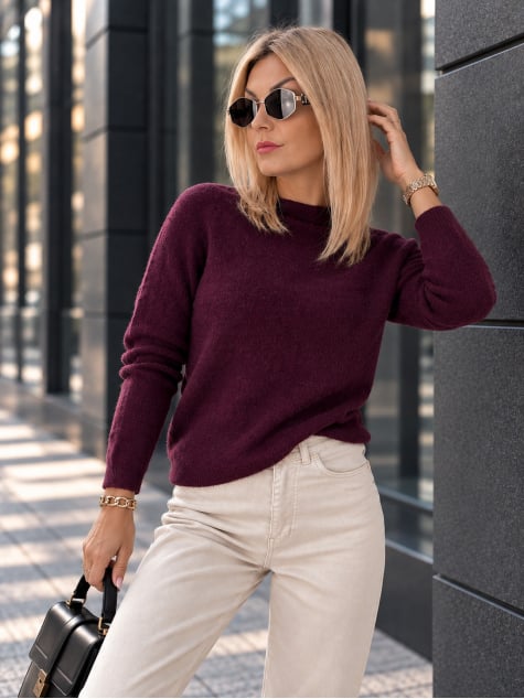 SWETER HARTFIELD ŚLIWKOWY