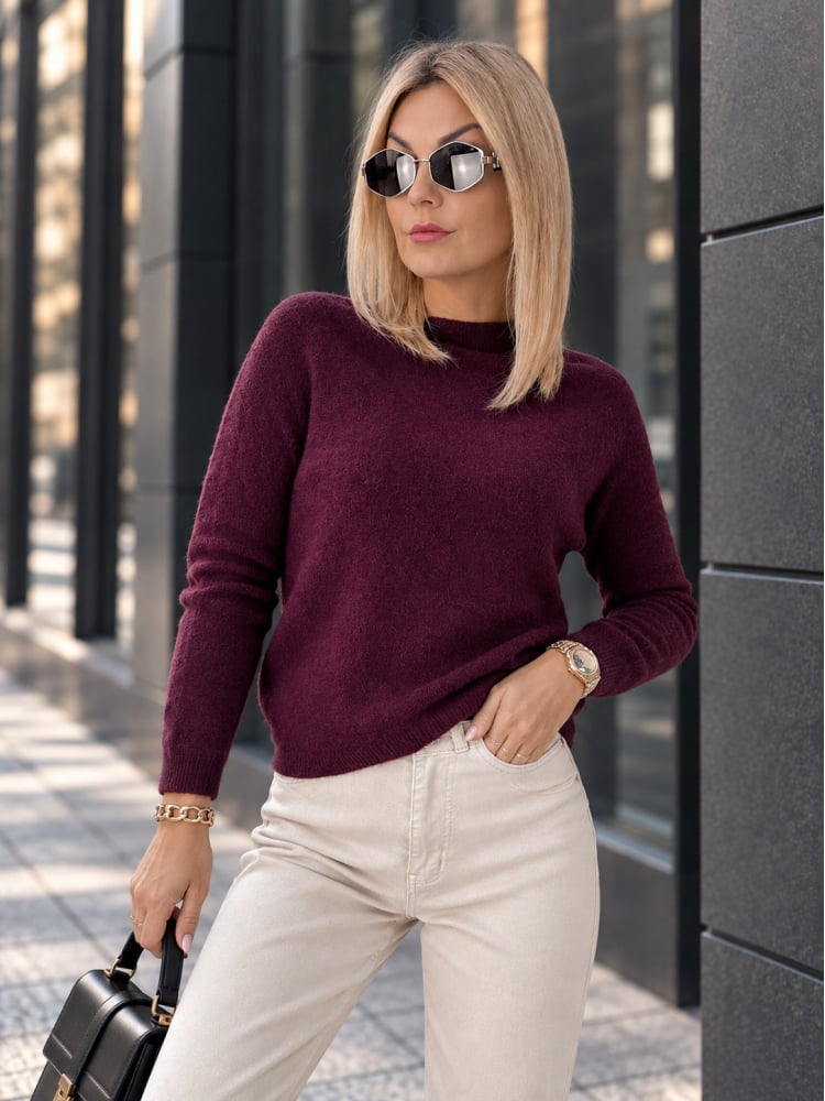 SWETER HARTFIELD ŚLIWKOWY