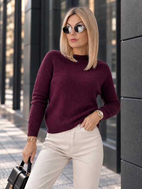SWETER HARTFIELD ŚLIWKOWY
