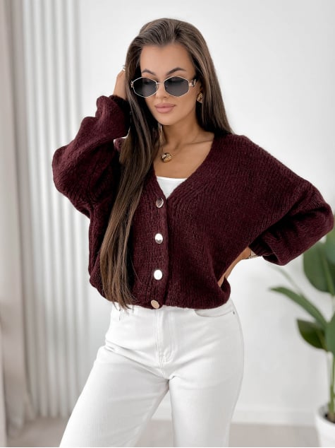 SWETER COSTANZA ŚLIWKOWY