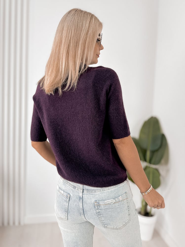 SWETER CASTILLE CIEMNOFIOLETOWY