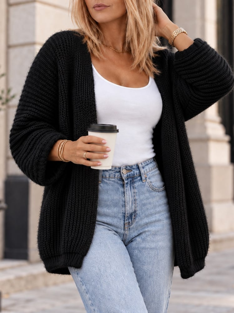 KARDIGAN MILANO CZARNY