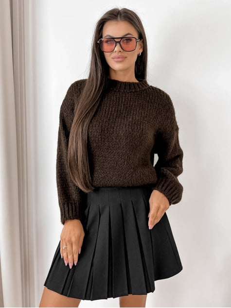 SWETER VENGER CZEKOLADOWY