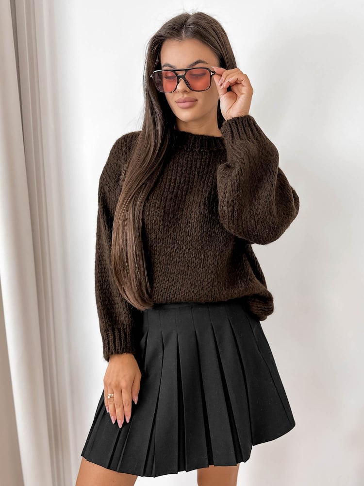 SWETER VENGER CZEKOLADOWY