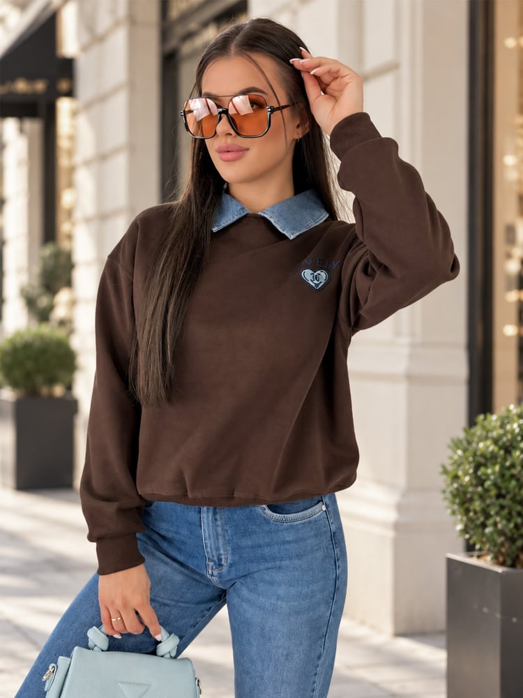 BLUZA LOVELLY BRĄZOWA