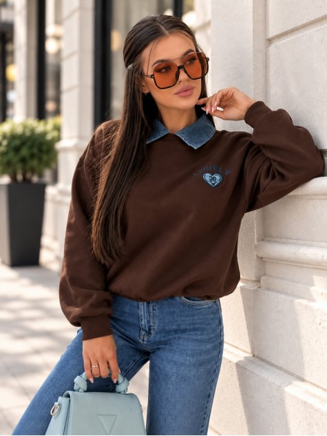 BLUZA LOVELLY BRĄZOWA