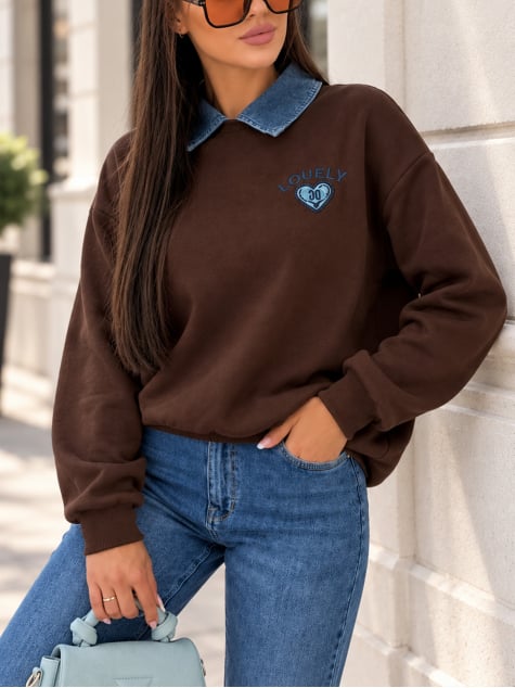 BLUZA LOVELLY BRĄZOWA
