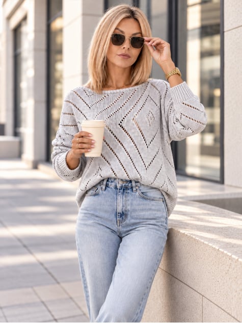 SWETER LONNEL SZARY