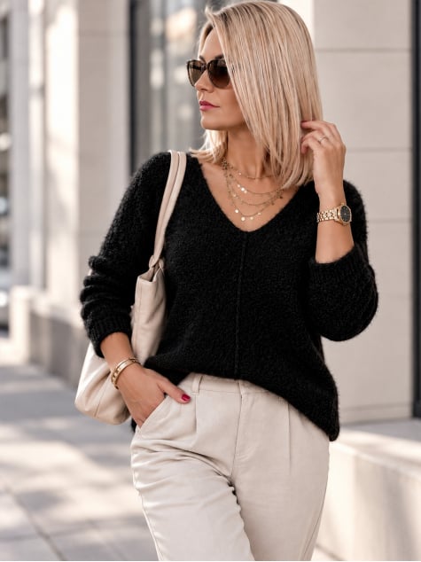 SWETER MARGARET CZARNY