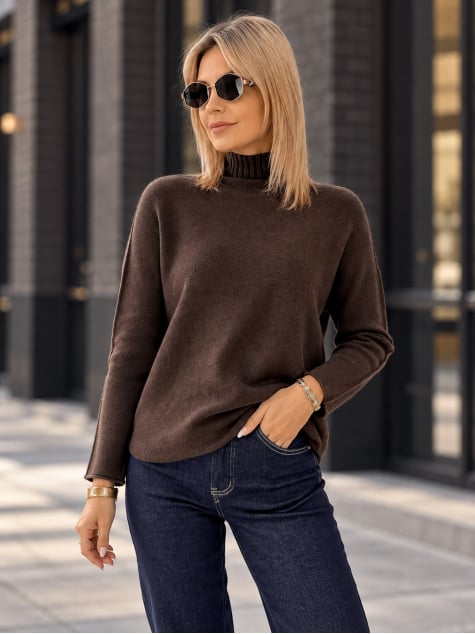 SWETER HALDIR BRĄZOWY