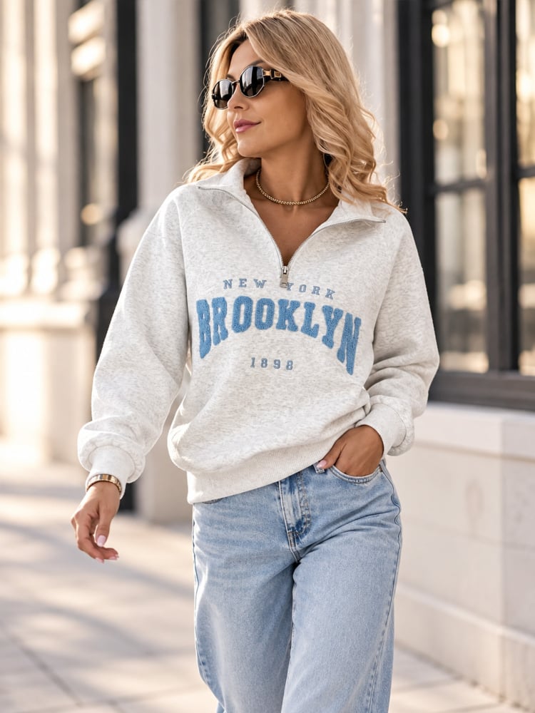 BLUZA HALSEY SZARA