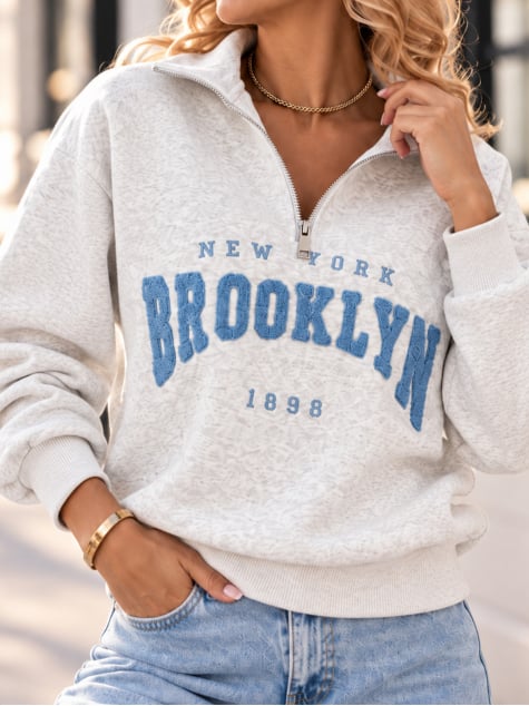 BLUZA HALSEY SZARA