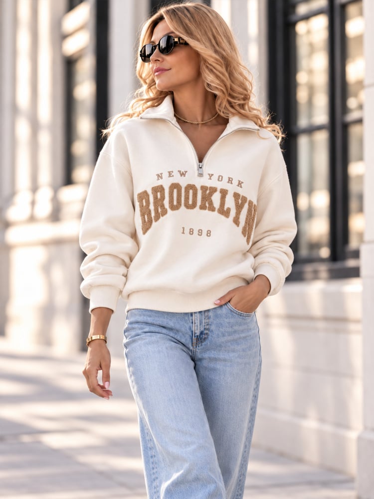 BLUZA HALSEY BEŻOWA