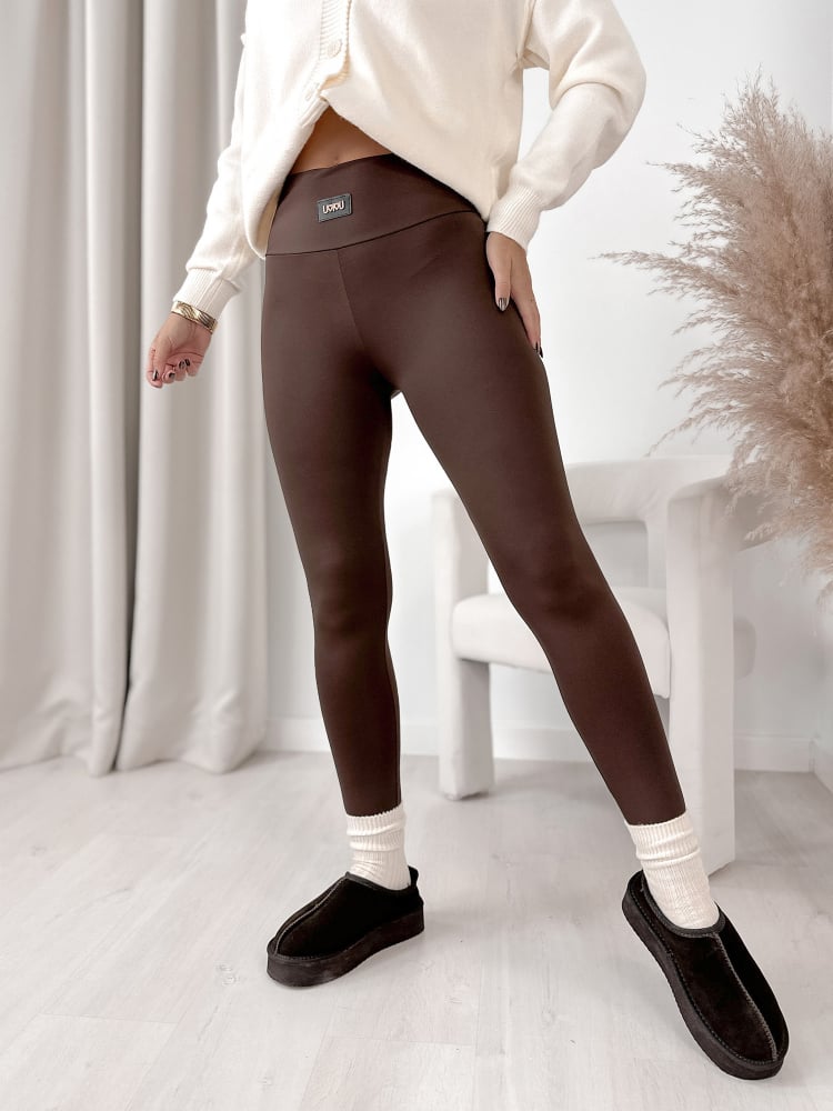 LEGGINSY BRANDON CZEKOLADOWE
