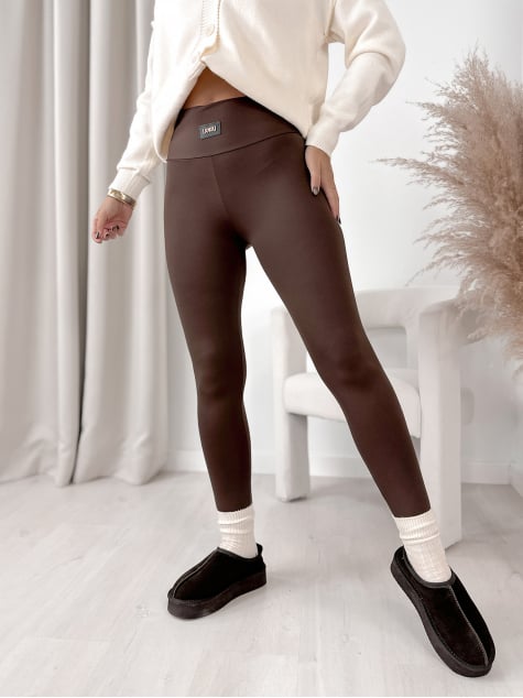 LEGGINSY BRANDON CZEKOLADOWE