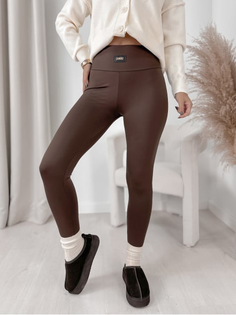LEGGINSY BRANDON CZEKOLADOWE