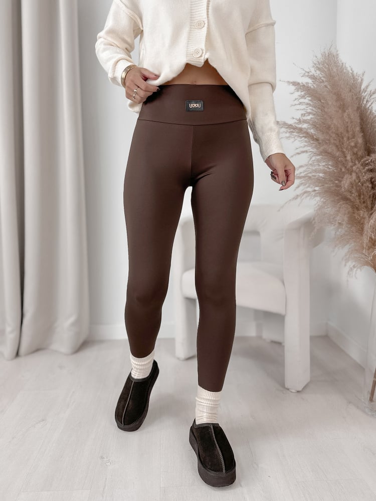 LEGGINSY BRANDON CZEKOLADOWE