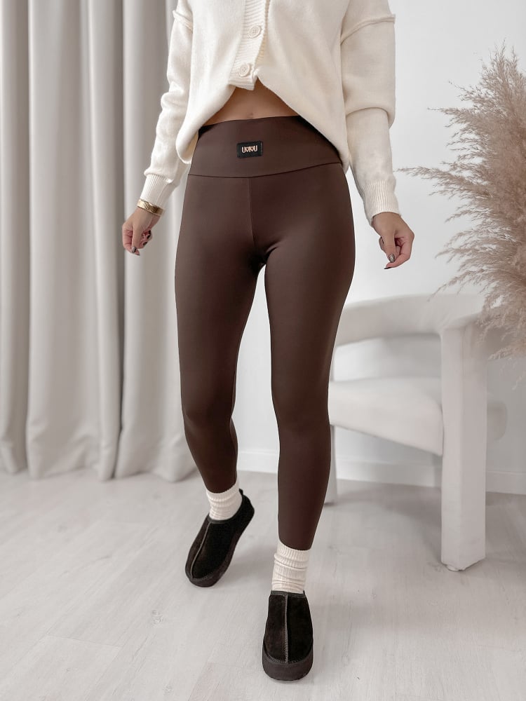 LEGGINSY BRANDON CZEKOLADOWE